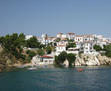 Tradycyjna architektura Skiathos w Grecji