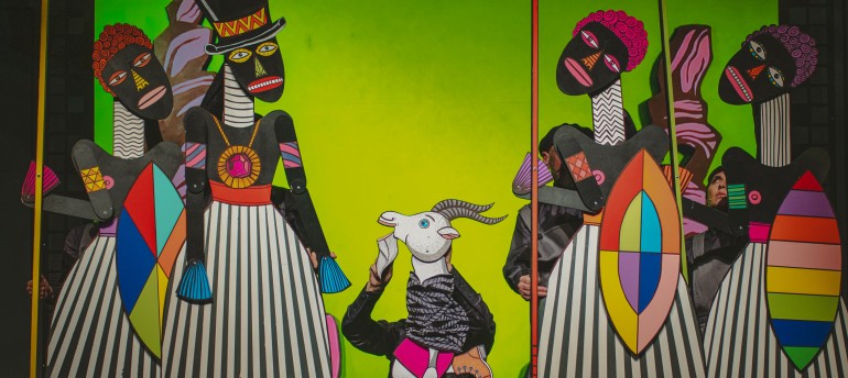 Scena ze sztuki dla dzieci "Koziołek Matołek" w Teatrze Lalek Banialuka w Bielsku-Białej