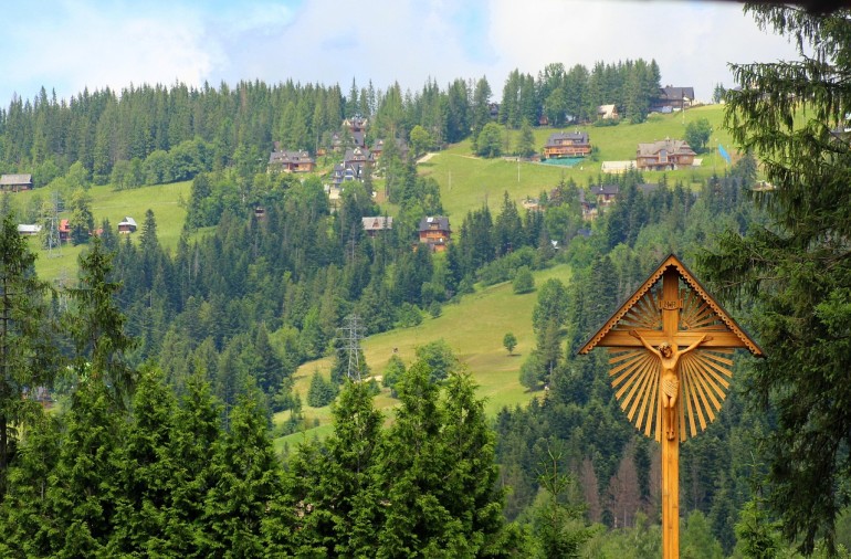 Piękny widok w Zakopanem w Tatrach