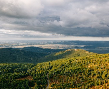 Widok na Karpacz z lotu ptaka