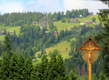 Piękny widok w Zakopanem w Tatrach
