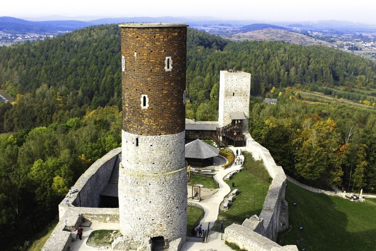 Ruiny Zamku w Chęcinach w Górach Świętokrzyskich