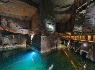 Podziemne jezioro Erazma Boracza w Kopalni soli w Wieliczce