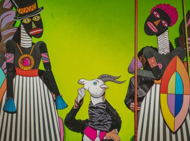 Scena ze sztuki dla dzieci "Koziołek Matołek" w Teatrze Lalek Banialuka w Bielsku-Białej