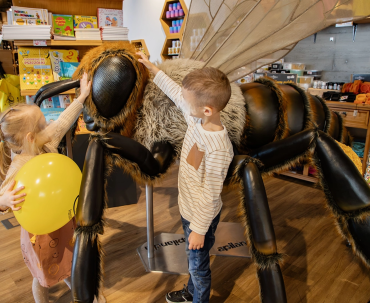 Gigantyczna pszczoła w sklepiku z pamiątkami
