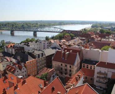 Panorama Toruńskiej starówki od strony Wisły